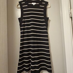 Evereve Black and White Striped Mini Dress